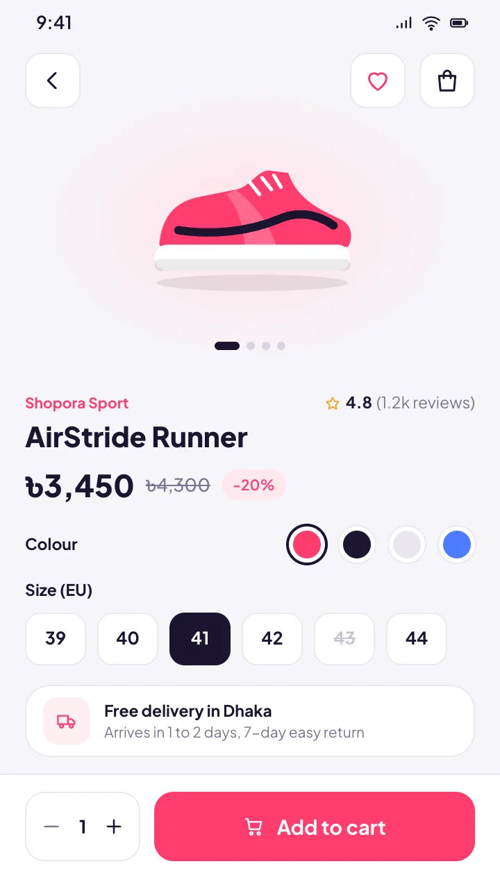 Shopora: Product pages that answer questions